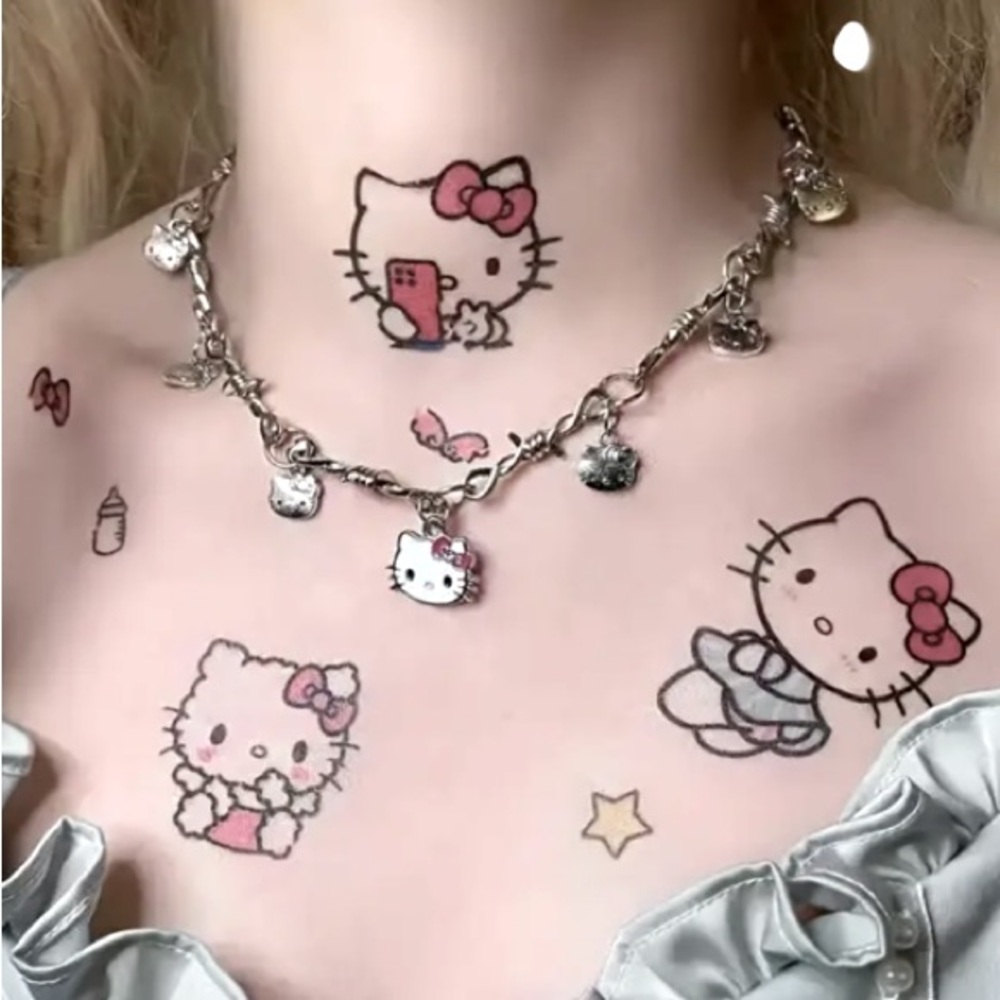 NEW Sanrio Hello Kitty Silver Tone Charm Necklace
